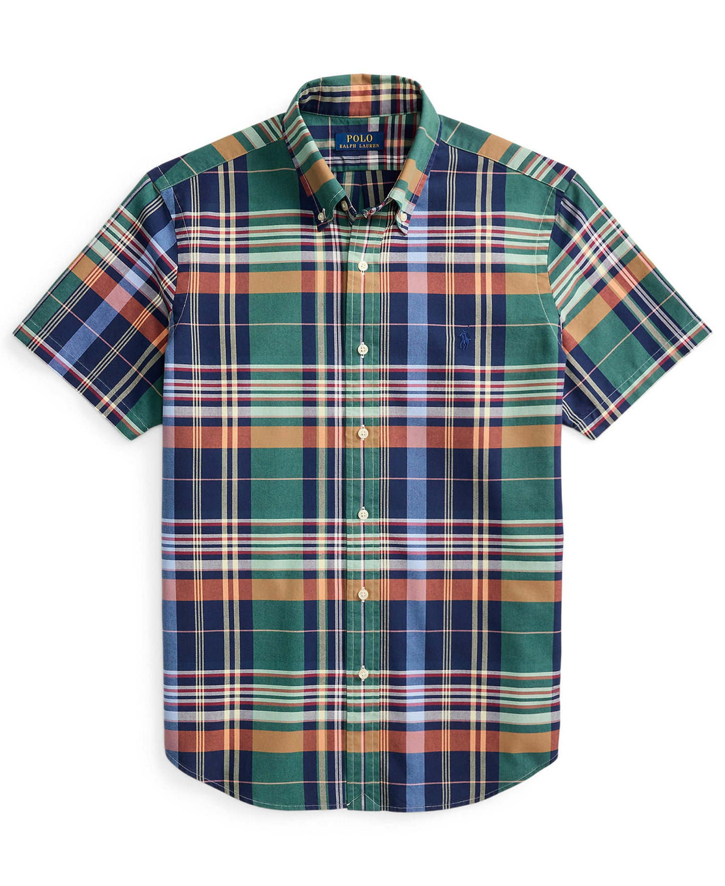 Polo Ralph Lauren Men's Classic-Fit Oxford Shirt - 7326 Green Orange Multi