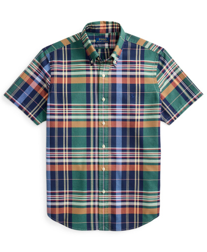 Polo Ralph Lauren Men's Classic-Fit Oxford Shirt - 7326 Green Orange Multi