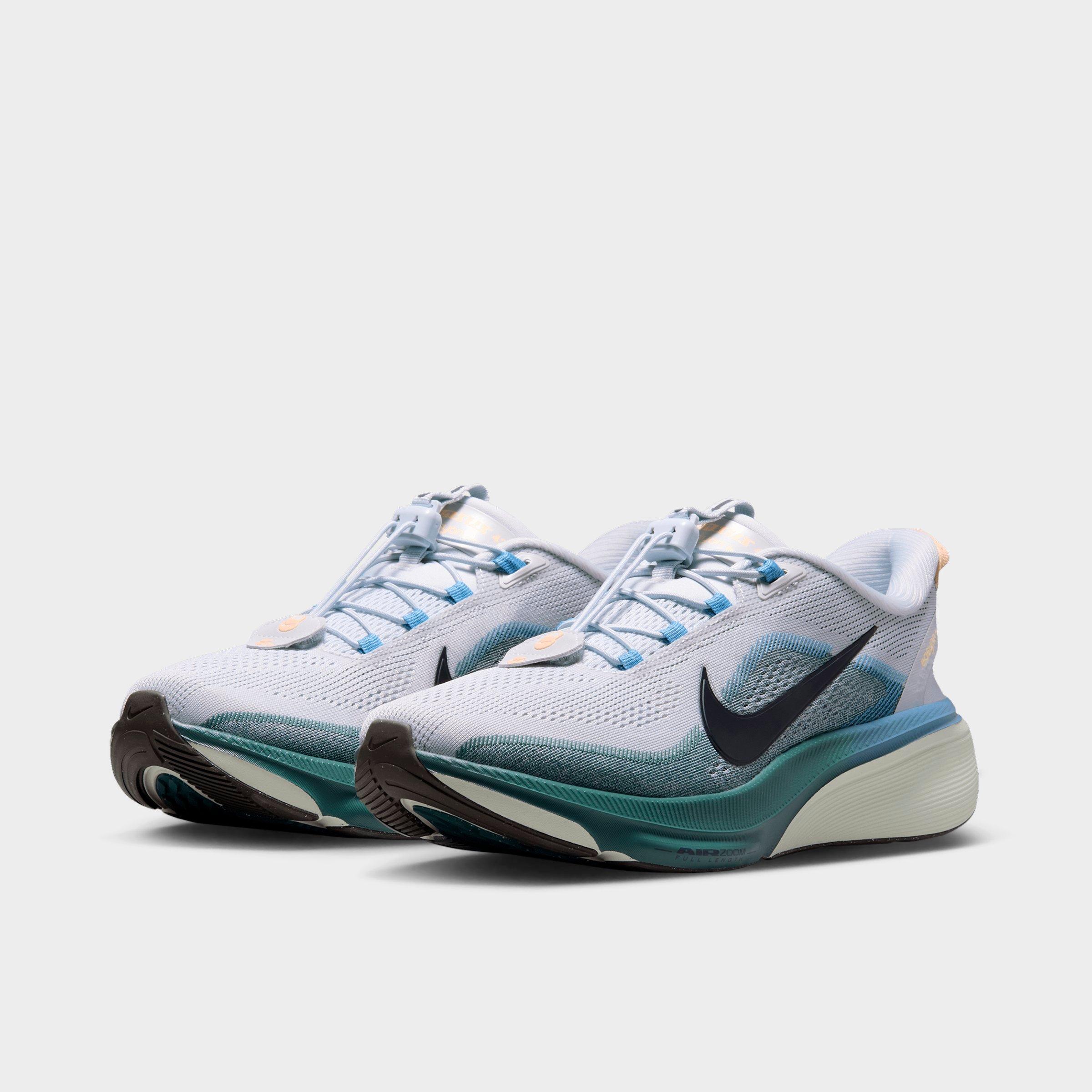 Men's Nithtke Pegasus 42 EasyOn Running Shoes - Pure Platinum/Mineral Slate/Work Blue/Dark Obsidian - Both shoes facing left