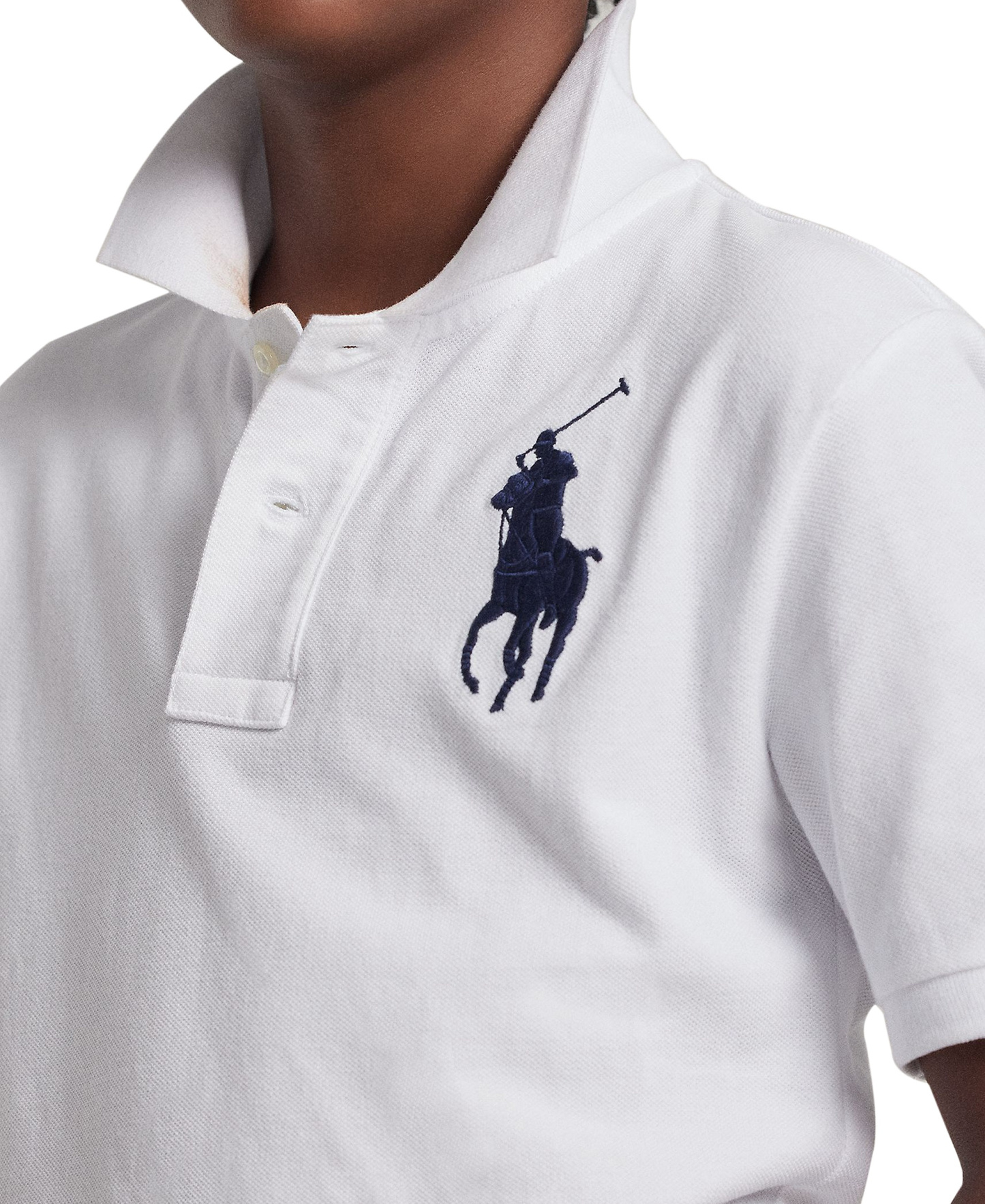 Polo Ralph Lauren Boys' 8-20 Big Pony Cotton Mesh Short-Sleeve Polo Shirt - White