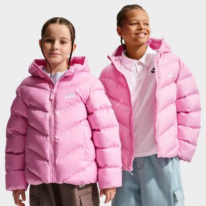 Big Kids' Nithtke Sportswear All Day Play Therma-FIT Loose-Fit Puffer Jacket - Pink Rise