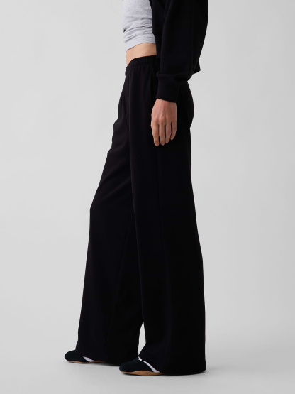 Mid Rise VintageSoft Terry Loose Sweatpants - Black