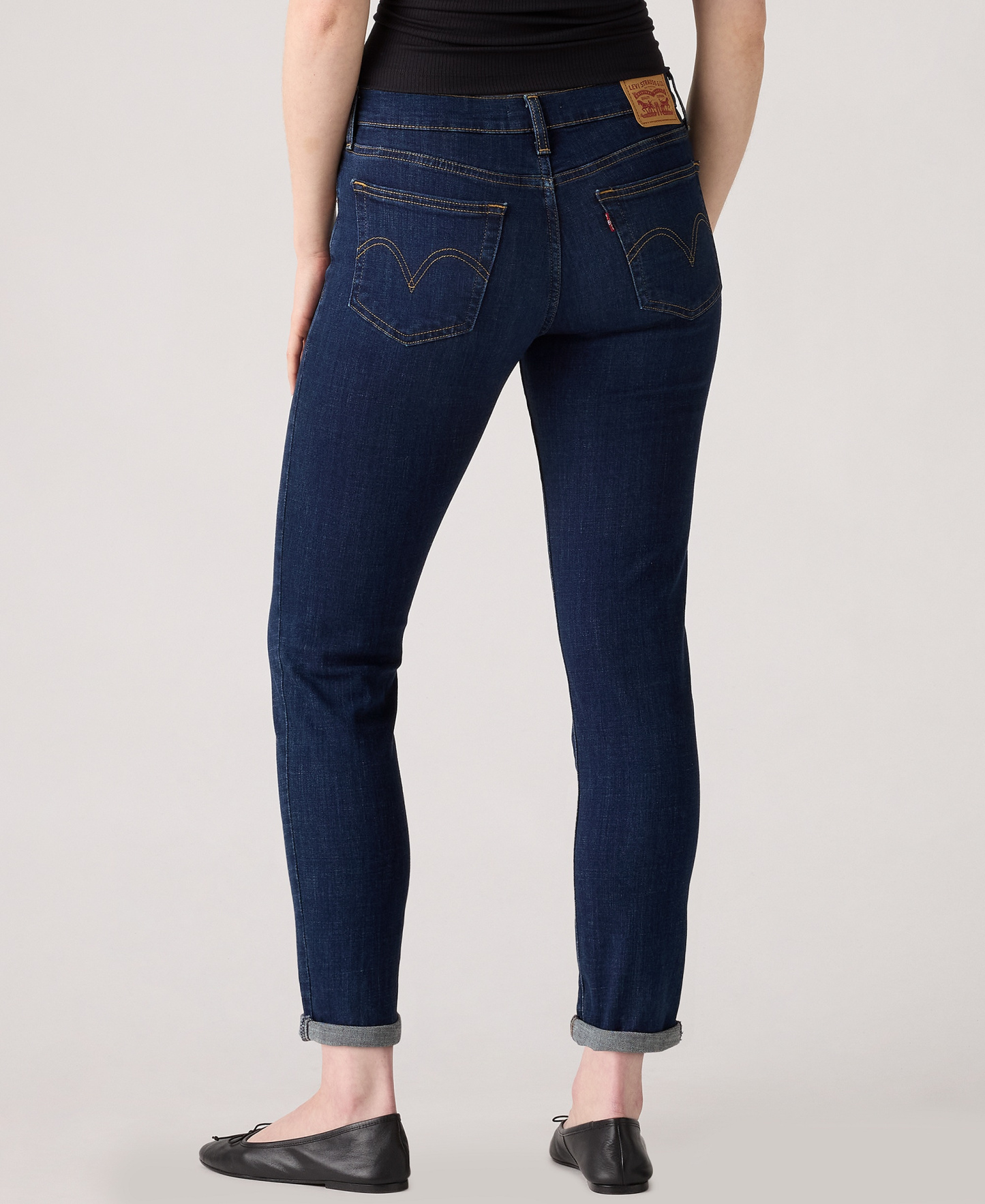 Levi's Women's Relaxed Boyfriend Tapered Leg Jeans - Marine Obedience