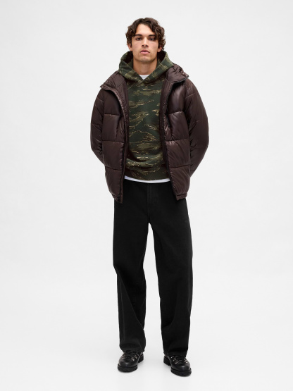 Adult Heavyweight Oversized Hoodie - black camo
