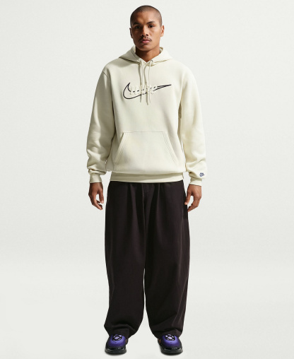 Nike Men's Embroidered Logo Relaxed-Fit Sweatshirt - Cream