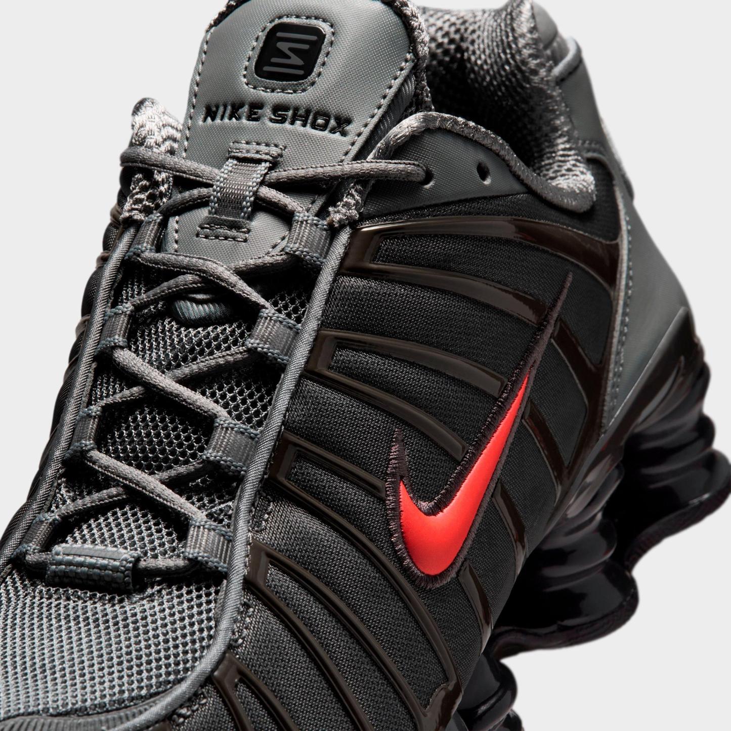 Men's Nithtke Shox TL Casual Shoes - Part 1 - Smoke Grey/Medium Ash/Anthracite/Bright Crimson - Detail shot