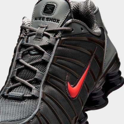 Men's Nithtke Shox TL Casual Shoes - Part 1 - Smoke Grey/Medium Ash/Anthracite/Bright Crimson - Detail shot