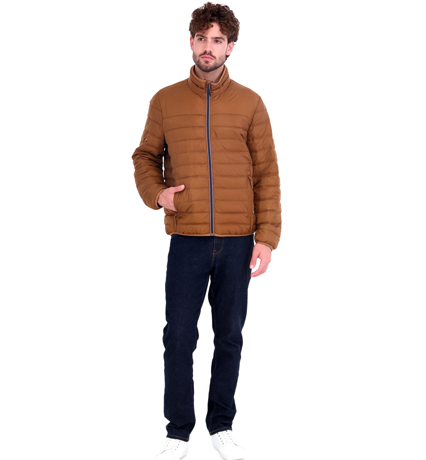 Tommy Hilfiger Men's Unhooded Packable Jacket - Nutmeg