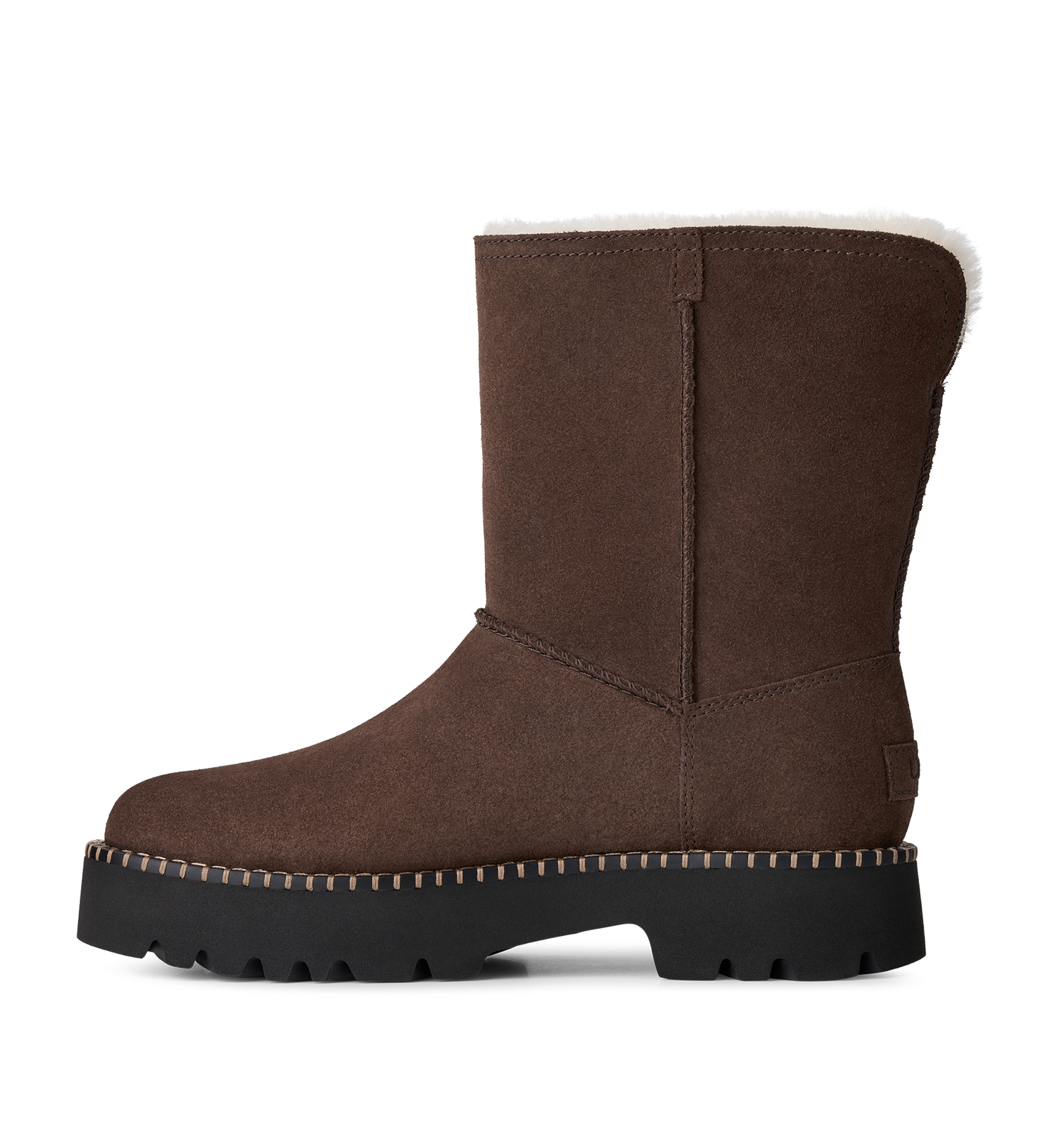 UGG® Women's Uptowner Round Toe Short Booties - Burnt Cedar