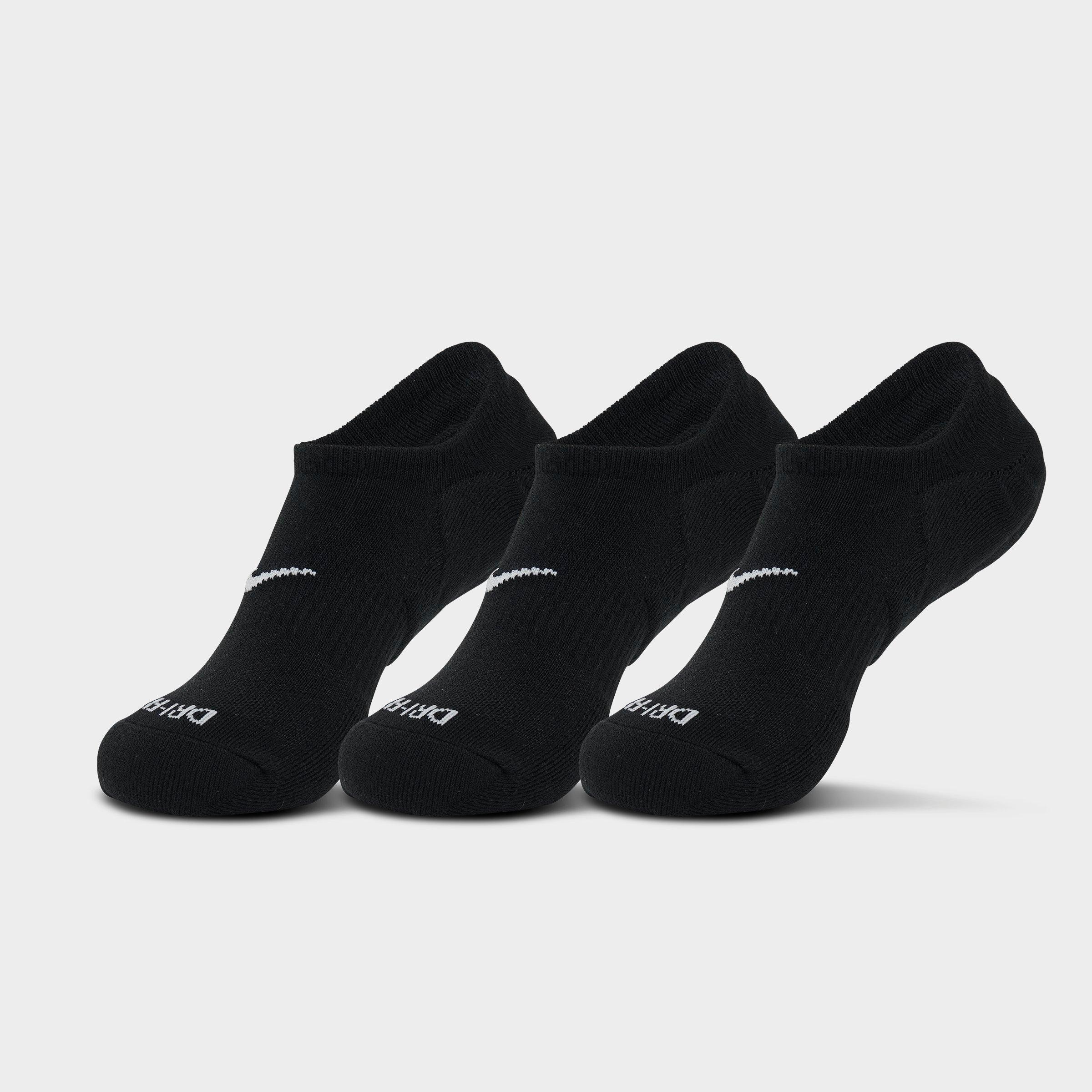 Women's Nithtke Everyday Plus Cushioned Training Footie Socks (3-Pack) - Black/White