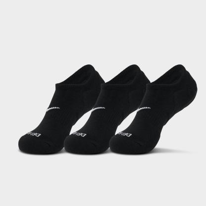 Women's Nithtke Everyday Plus Cushioned Training Footie Socks (3-Pack) - Black/White