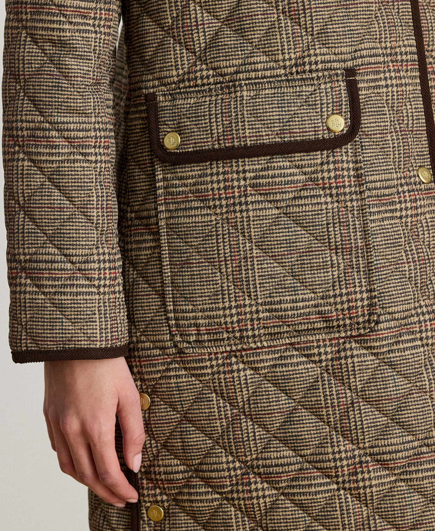 Lauren Ralph Lauren Women's Diamond-Quilted Coat, Created for Macy's - Heritage Plaid