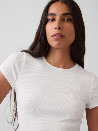 Modern Rib T-Shirt - Fresh white