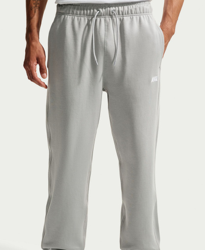 Nike Sportswear Club Men's Varsity Open-Hem Pants - Light Smoke Gray/White