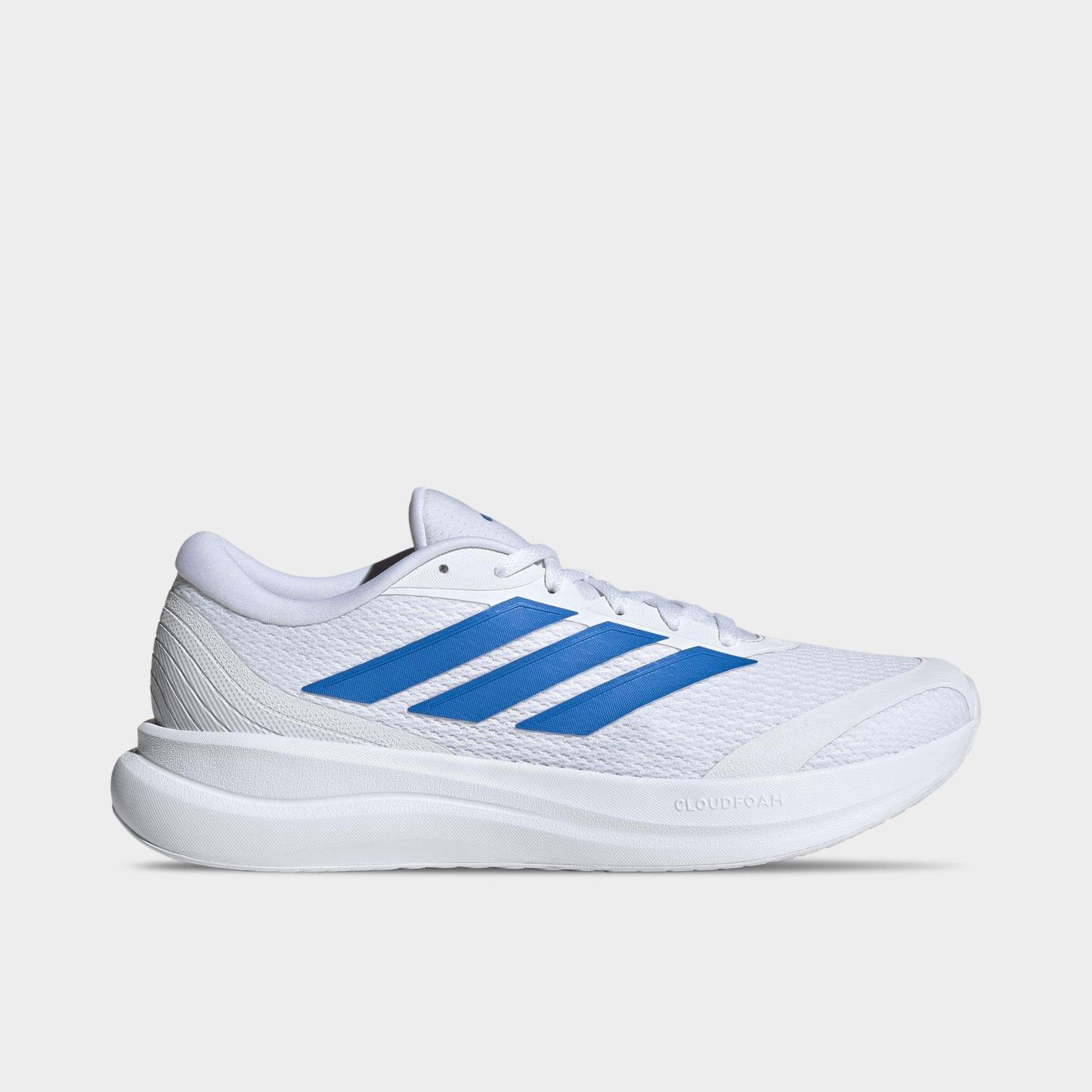 Men's adidas Runfalcon 6 Cloudfoam Running Shoes - Cloud White/Bright Royal/Grey - Left shoe facing left. Outside of the shoe.