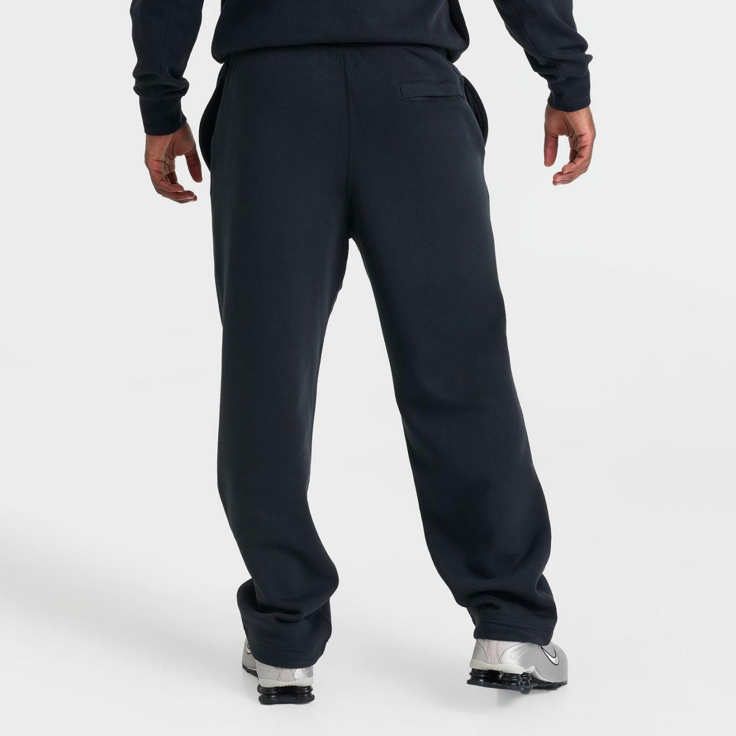 Men's Nike Sportswear Club Fleece Bungee Jogger Pants - Black/Black/White