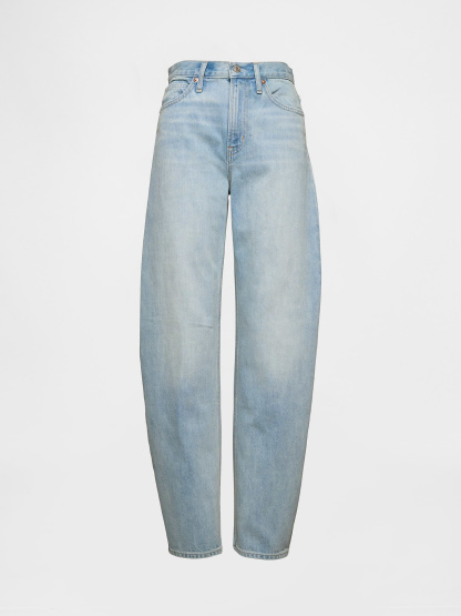 High Rise Barrel Jeans - Light wash