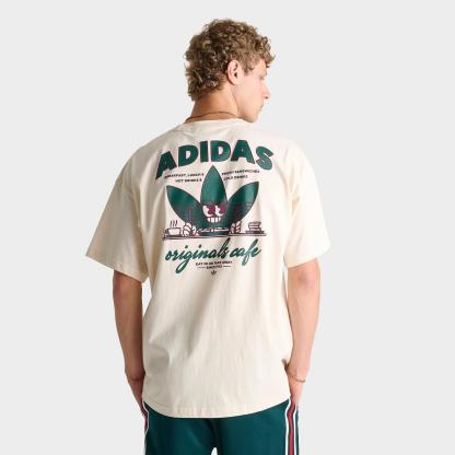 Men's adidas Originals Cafe Graphic T-Shirt - Wonder White - view 1