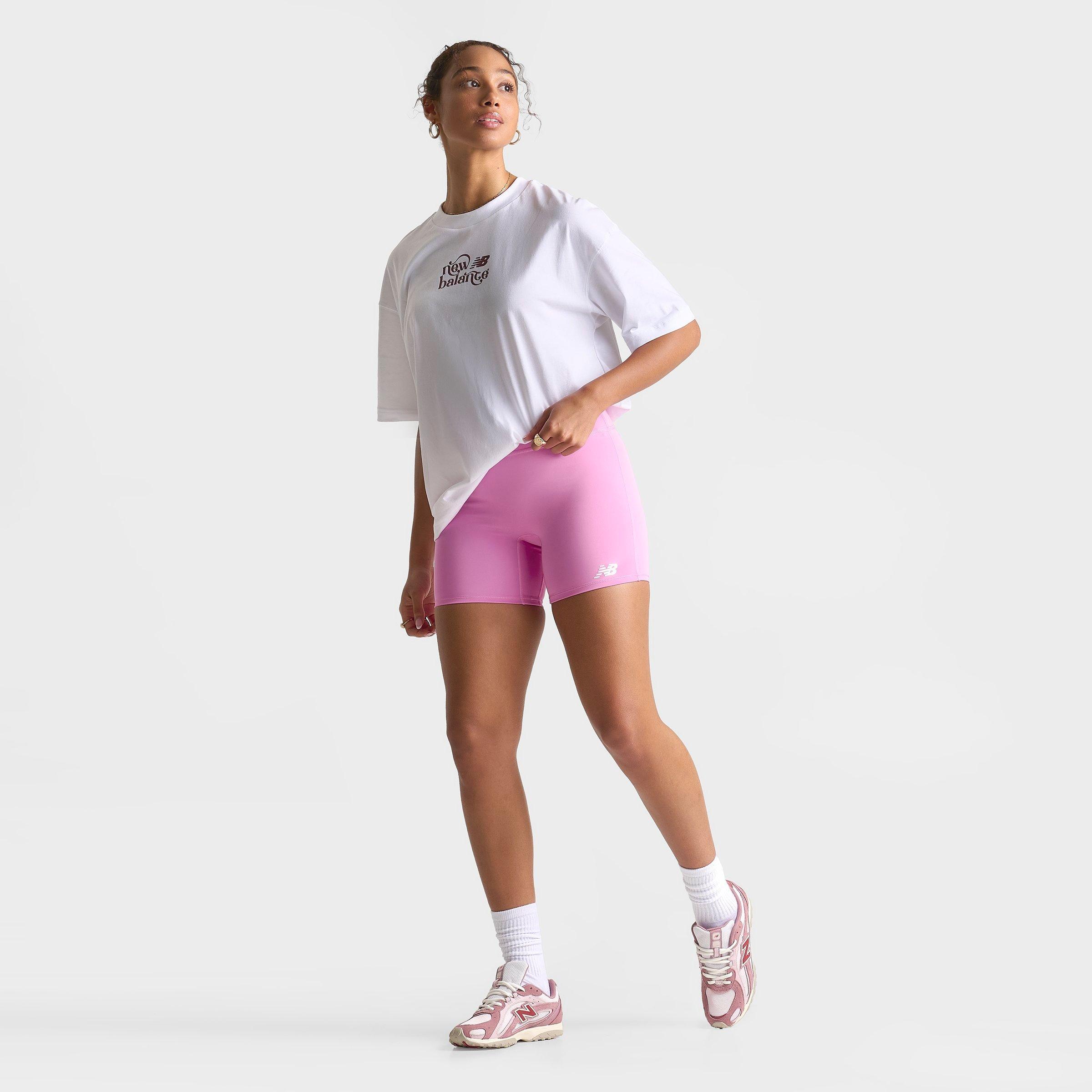 Women's New Balance Accelerate Biker Shorts - Raspberry - view 2