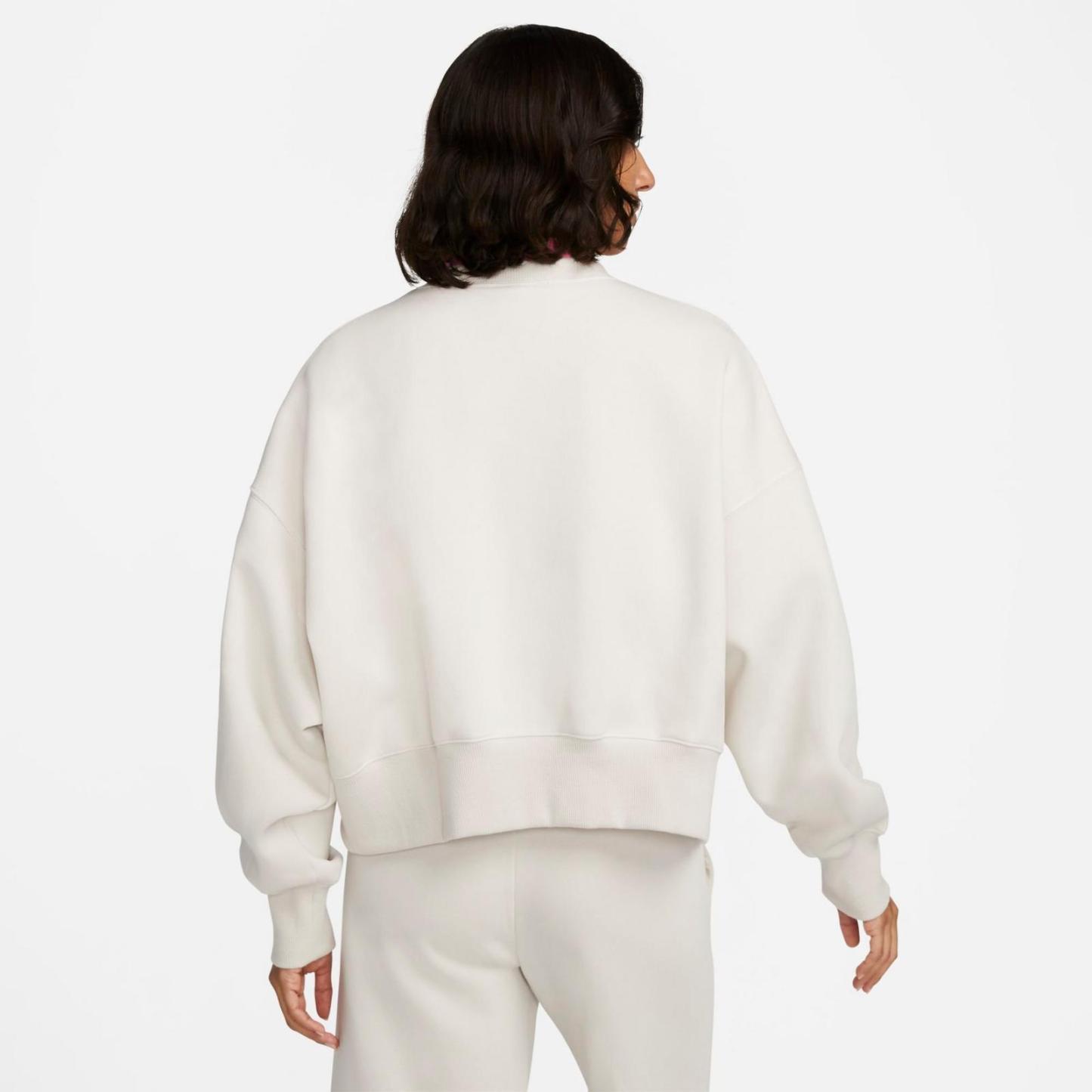Women's Nike Sportswear Phoenix Fleece Oversized Crewneck Sweatshirt - Light Orewood Brown/Sail