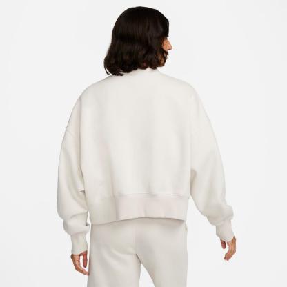 Women's Nike Sportswear Phoenix Fleece Oversized Crewneck Sweatshirt - Light Orewood Brown/Sail