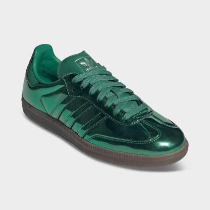 Women's adidas Originals Samba OG Casual Shoes - Part 4 - Blanch Green/Supplier Colour/Gum - Both shoes facing left