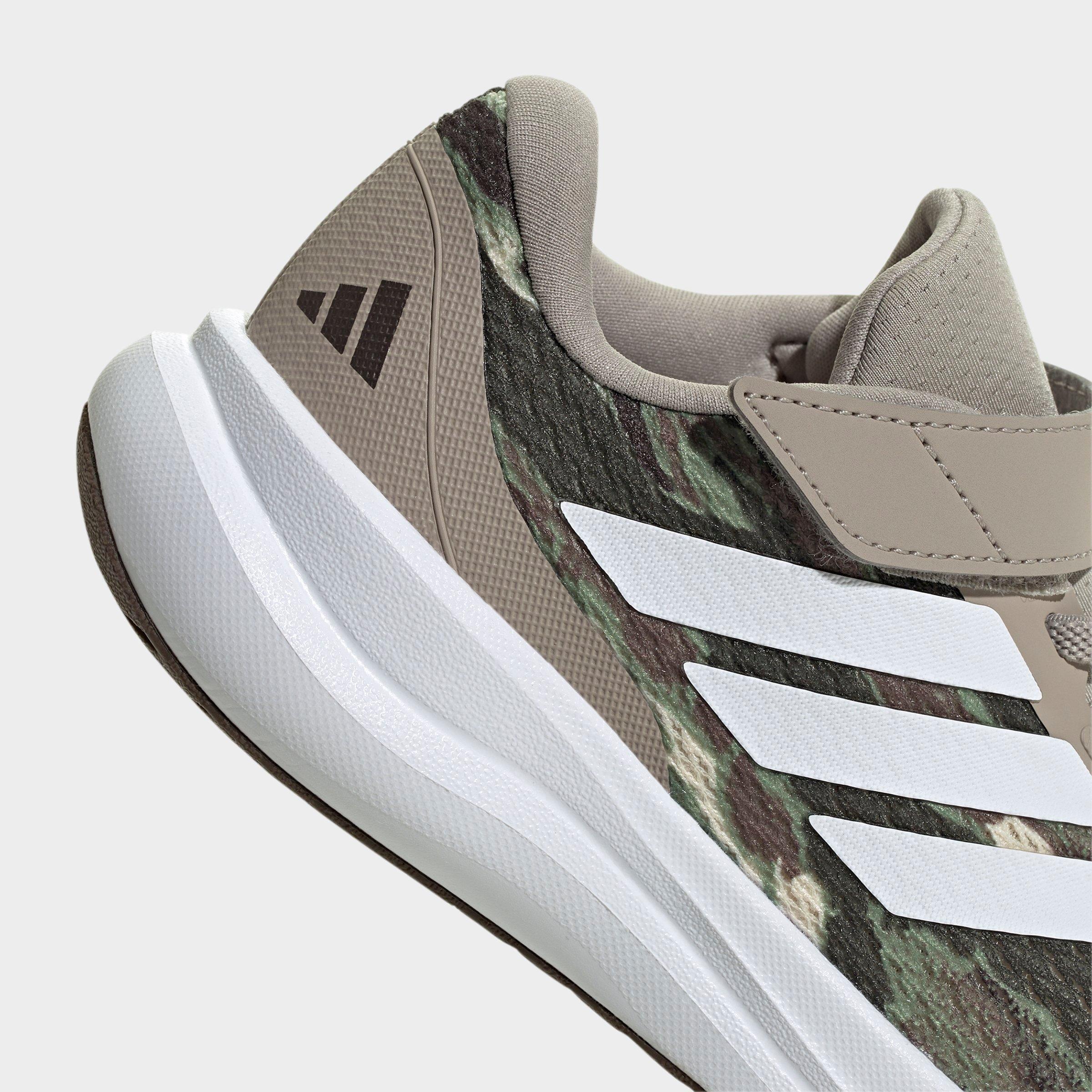Little Kids' adidas Runfalcon 6 Hook-And-Loop Stretch Lace Casual Shoes - Light Brown/Cloud White/Dark Brown - Detail shot