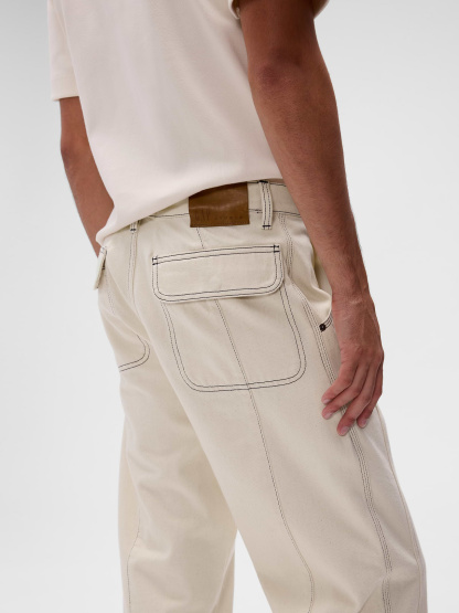 GapStudio Relaxed Utility Jeans - Ecru rinse
