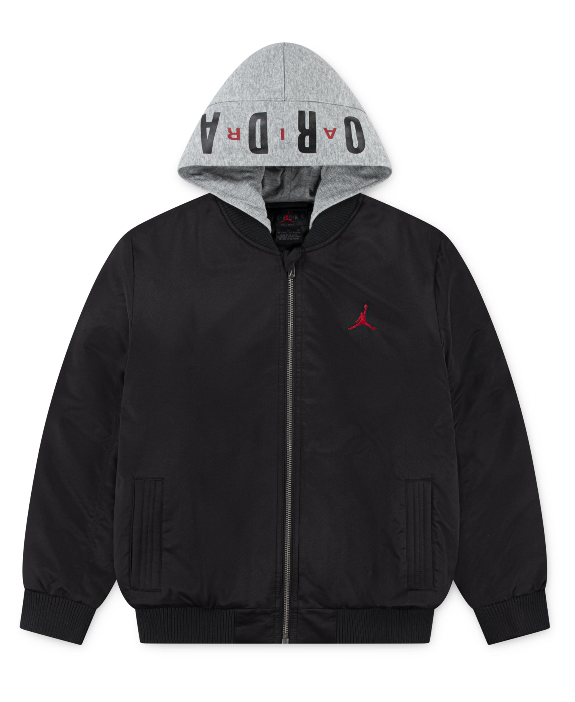 Jordan Boys' 8-20 Hooded Long-Sleeve Bomber Jacket - Black
