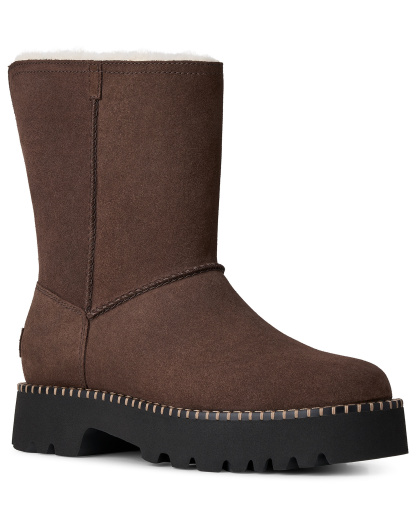 UGG® Women's Uptowner Round Toe Short Booties - Burnt Cedar