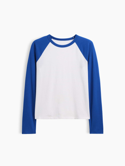 Organic Cotton VintageSoft Raglan T-Shirt - Primary blue