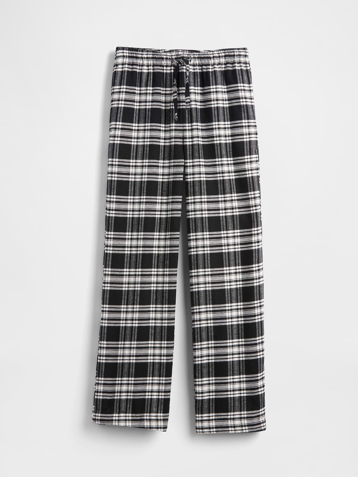 Adult Softest Flannel PJ Pants - Black & white plaid