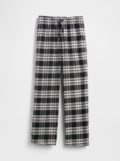 Adult Softest Flannel PJ Pants - Black & white plaid
