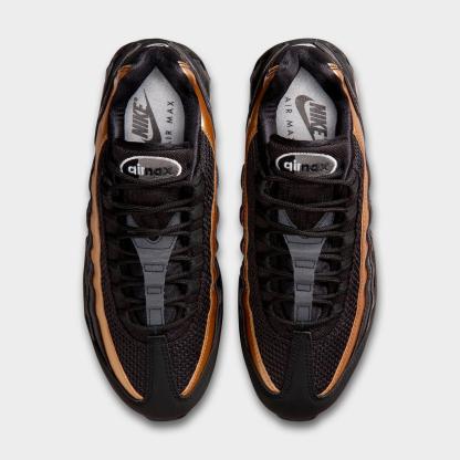 Women's Nike Air Max 95 Big Bubble Casual Shoes - Black/Light Charcoal/Metallic Gold/Sail