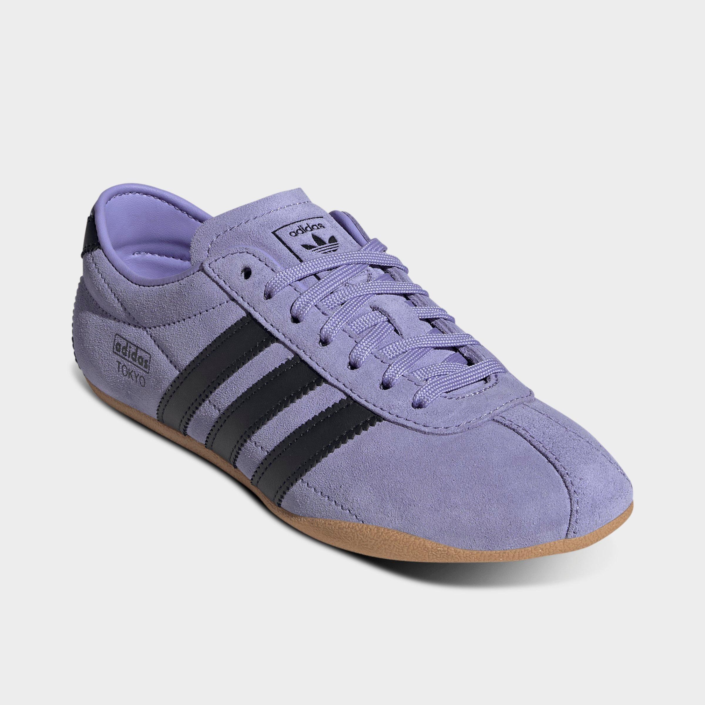 Big Kids' adidas Originals Tokyo Casual Shoes - Light Purple/Core Black/Gum - Both shoes facing left