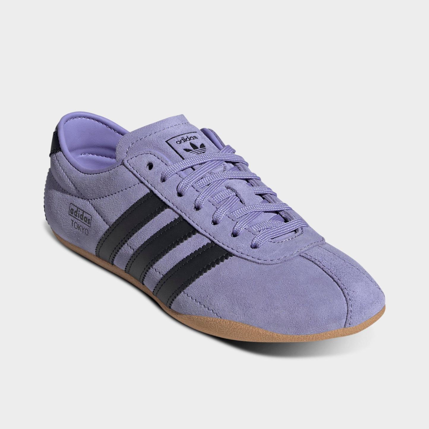 Big Kids' adidas Originals Tokyo Casual Shoes - Light Purple/Core Black/Gum - Both shoes facing left