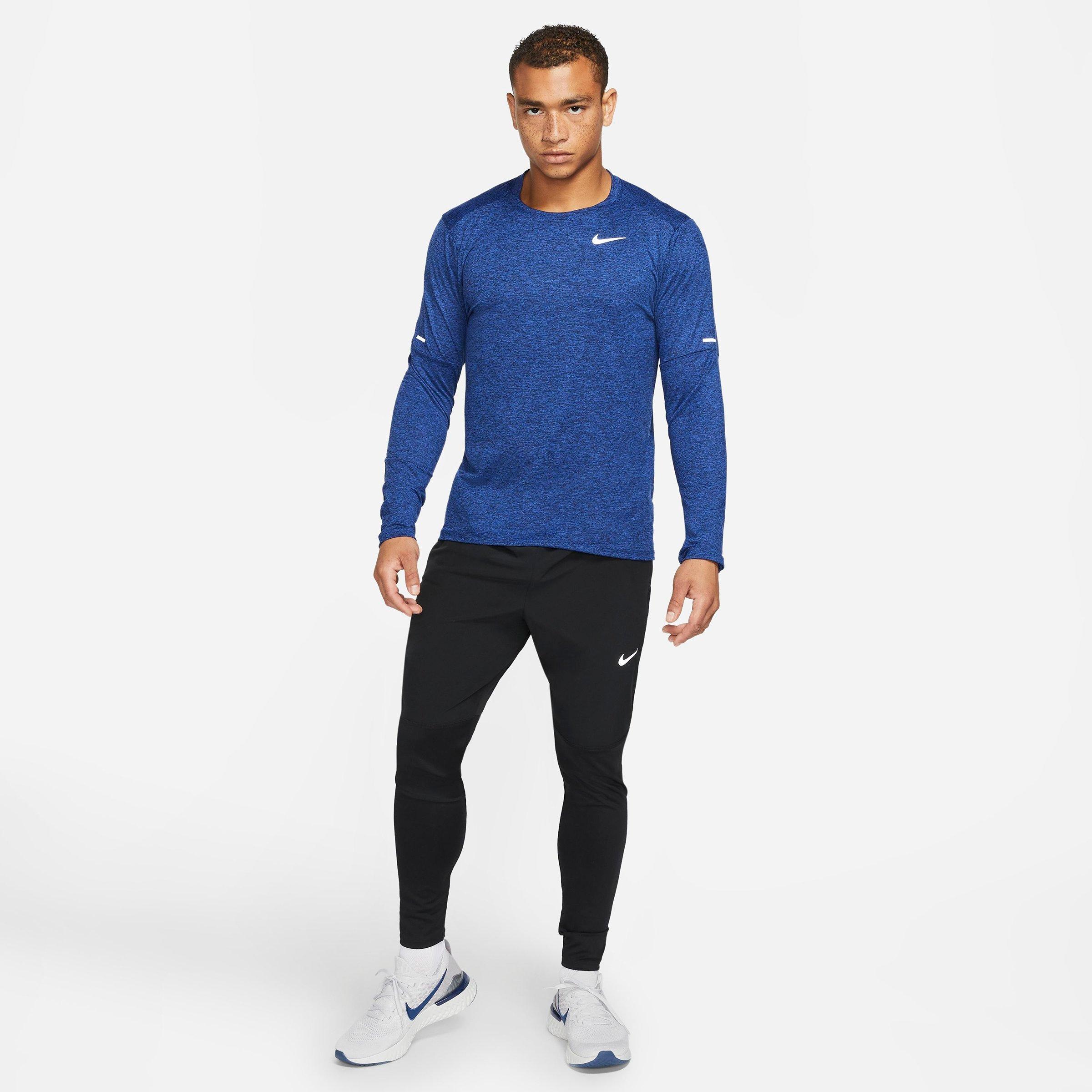 Men's Nithtke Dri-FIT Element Running Crew Top - Obsidian/Game Royal