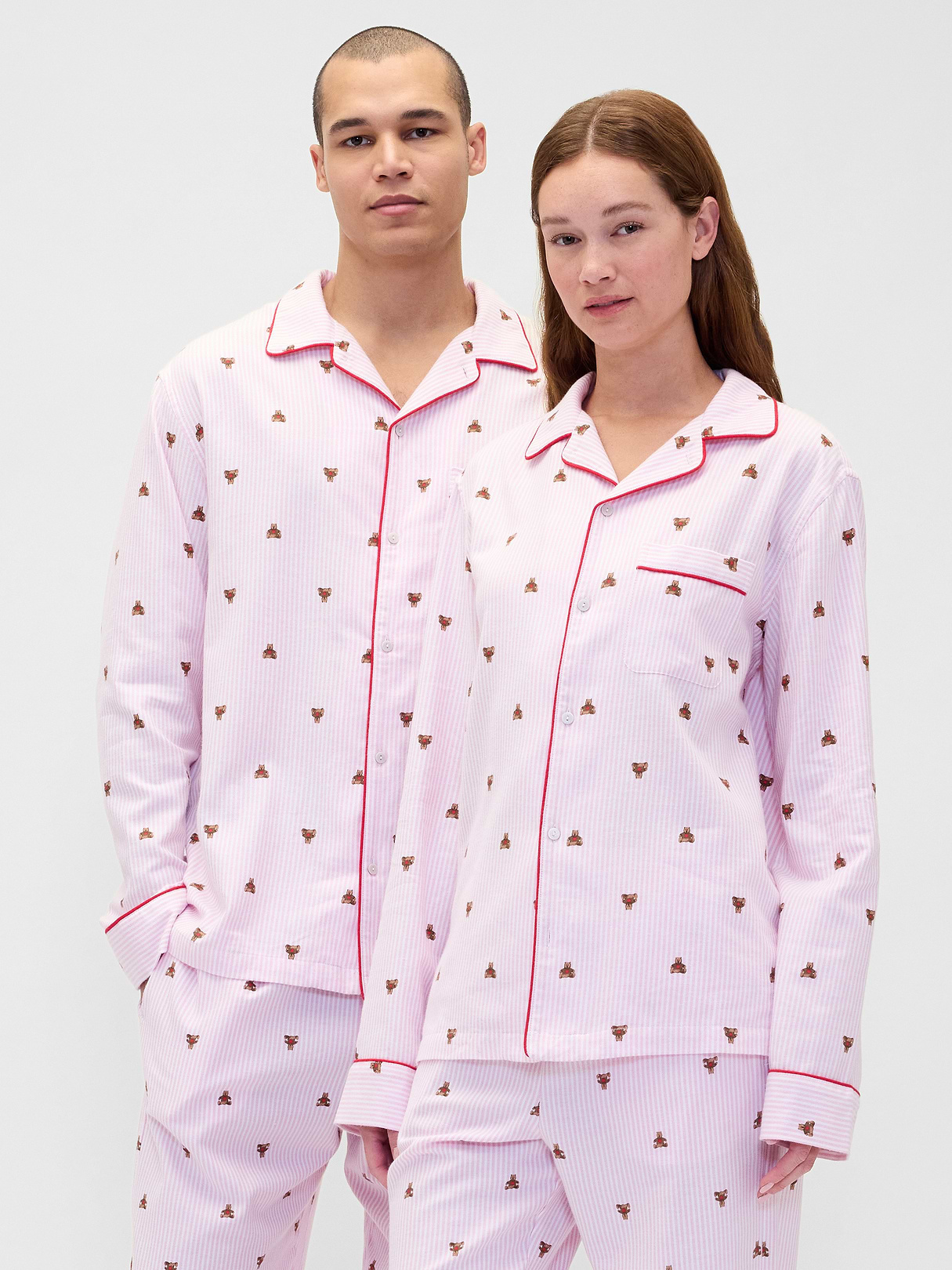 Adult Softest Flannel PJ Pants - Pink brannan bear