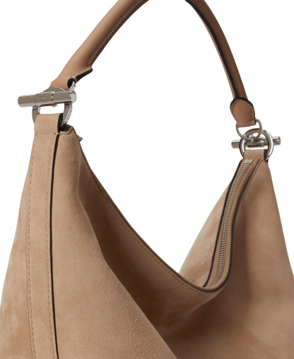 Lauren Ralph Lauren Blaike Large Suede Shoulder Bag - Tan