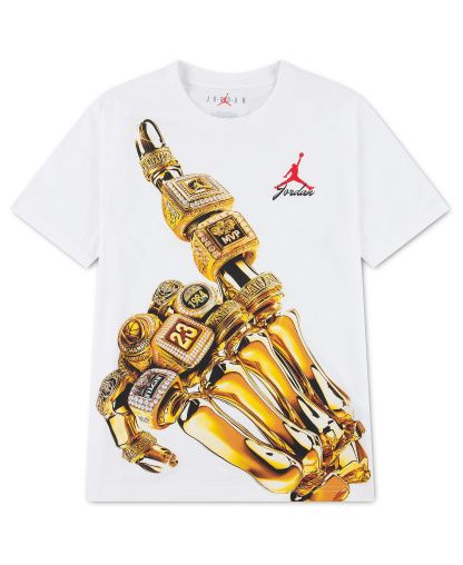 Jordan Boys' 8-20 23K Skeleton Rings Short-Sleeve T-Shirt - White