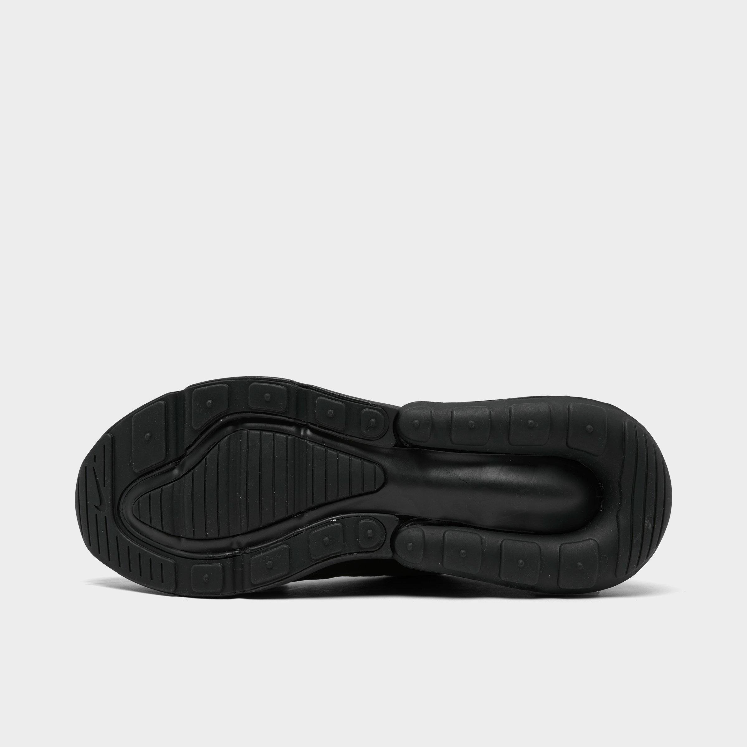 Big Kids' Nithtke Air Max 270 Casual Shoes - Black/Black/Black - Bottom view