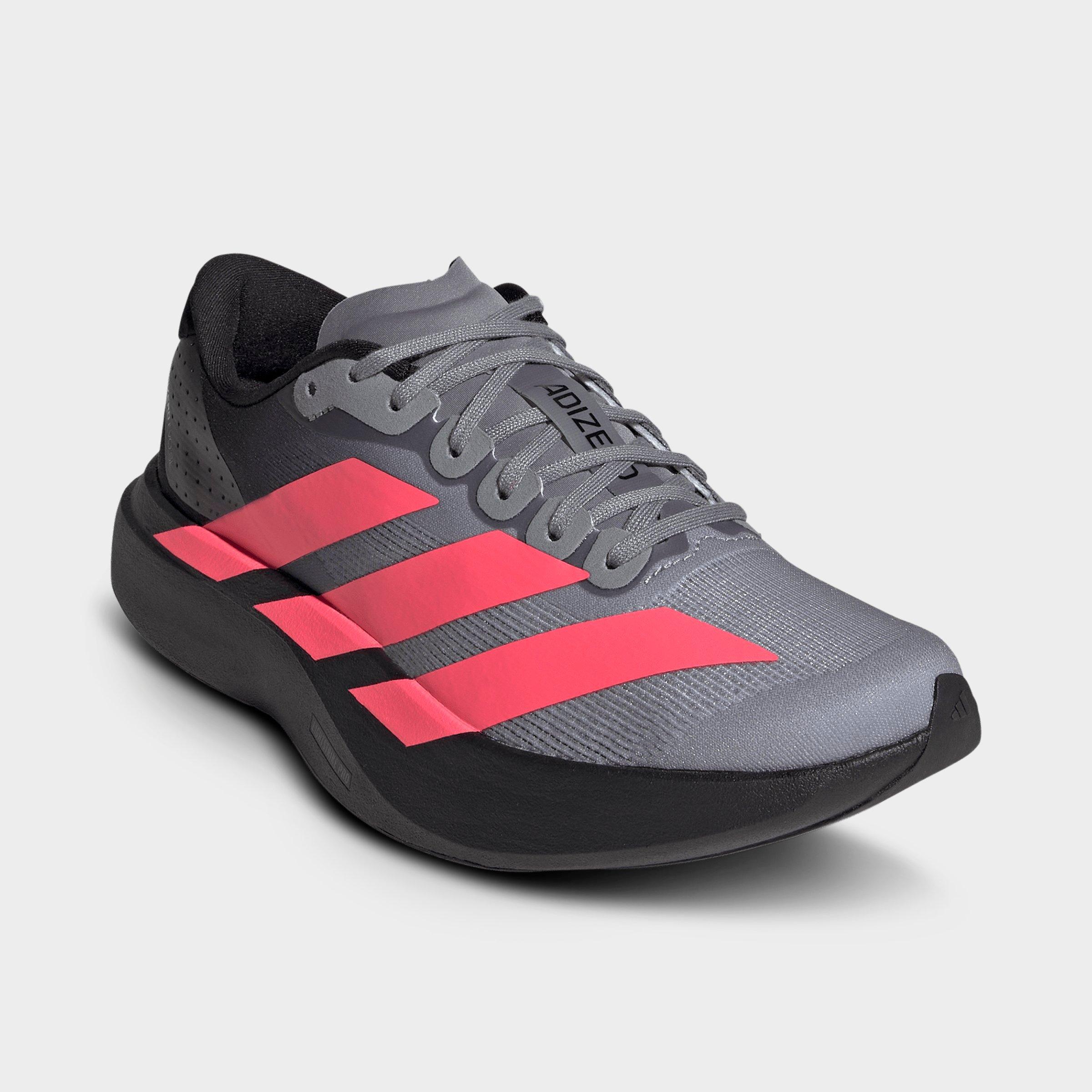 Women's adidas Adizero EVO SL Running Shoes - Part 1 - Grey/Solar Turbo/Light Onix - Both shoes facing left