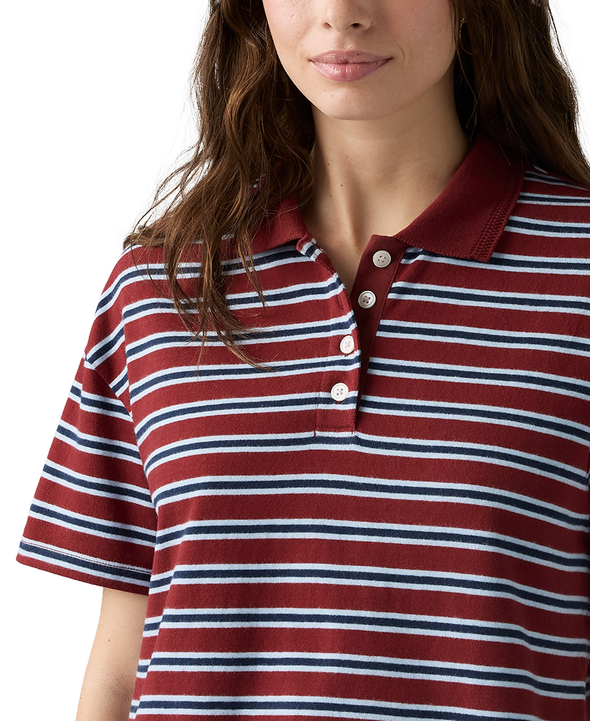 Levi's Women's Didion Rugby Short-Sleeve Collared Polo Shirt - Milano Str
