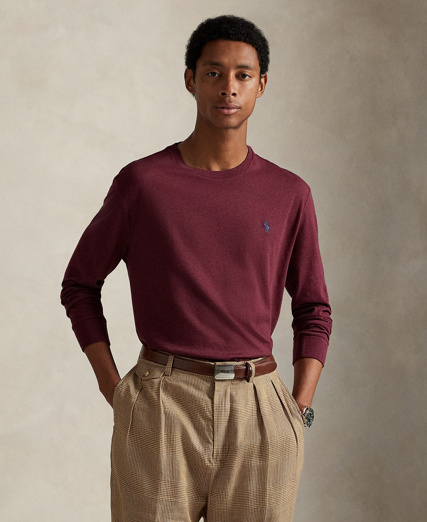 Polo Ralph Lauren Men's Classic-Fit T-Shirt - Spring Wine Heather