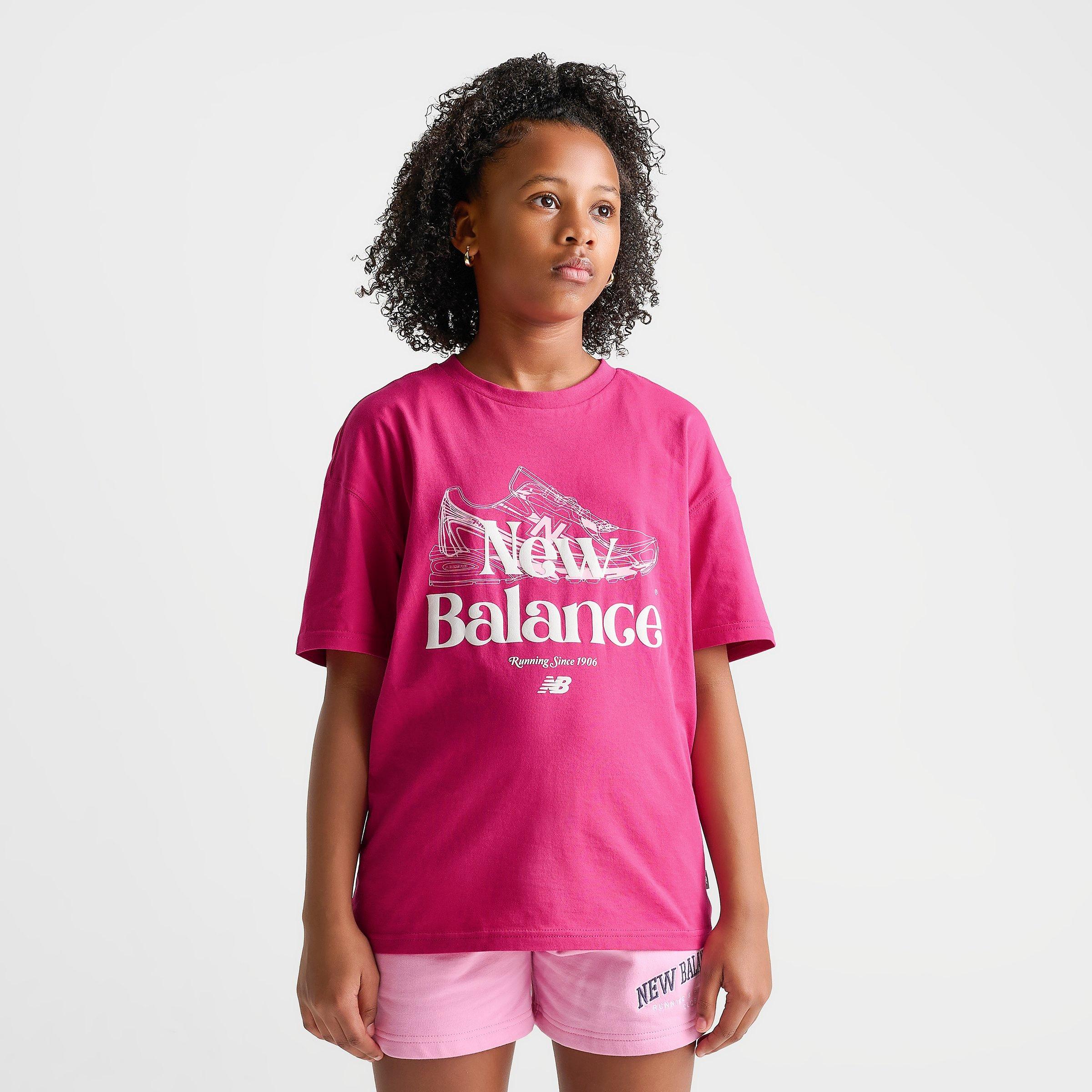Girls' Big Kids' New Balance 740 Oversized T-Shirt - Carnival Pink - view 3
