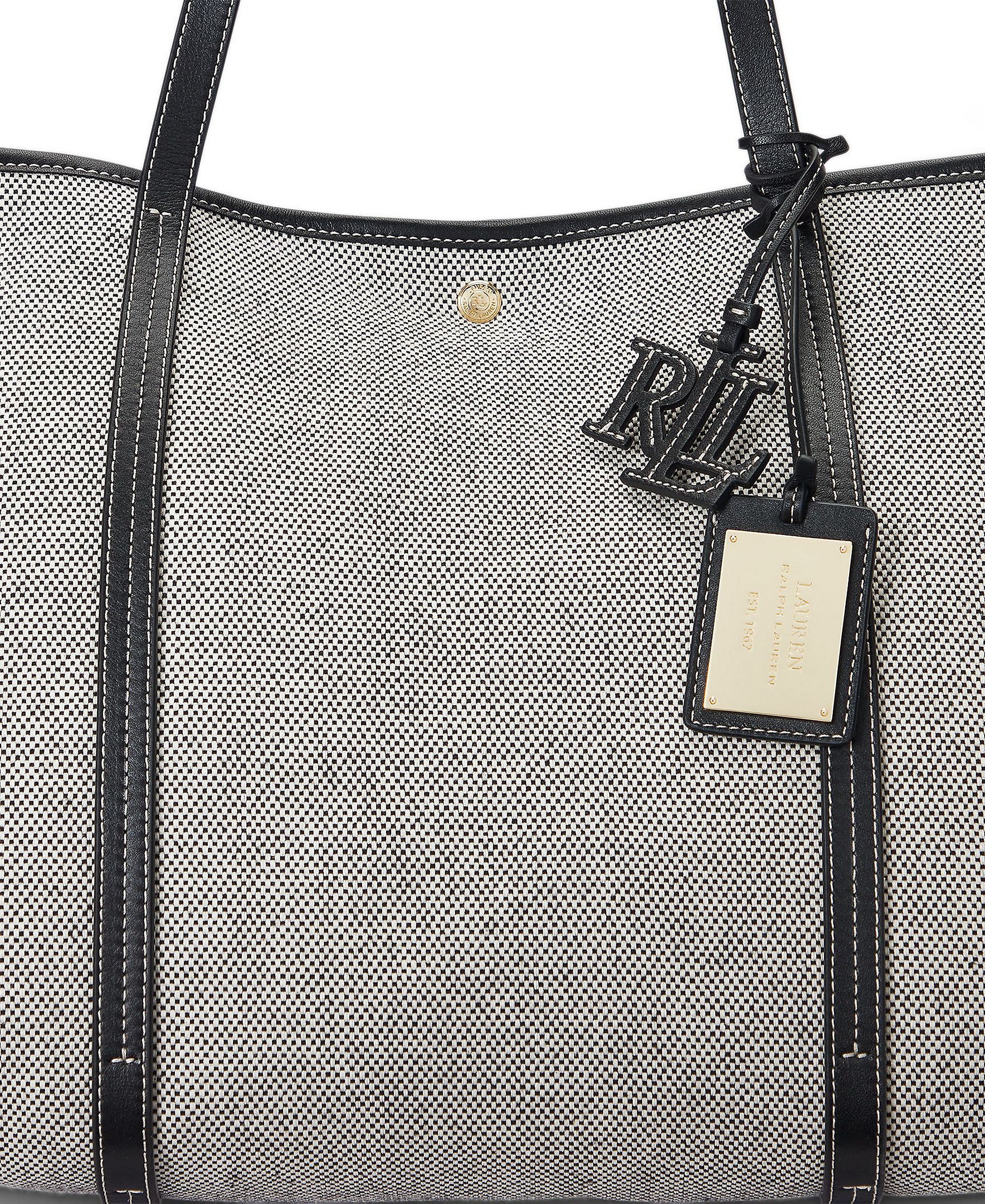Lauren Ralph Lauren Canvas & Leather Emerie Extra Large Tote Bag - Black