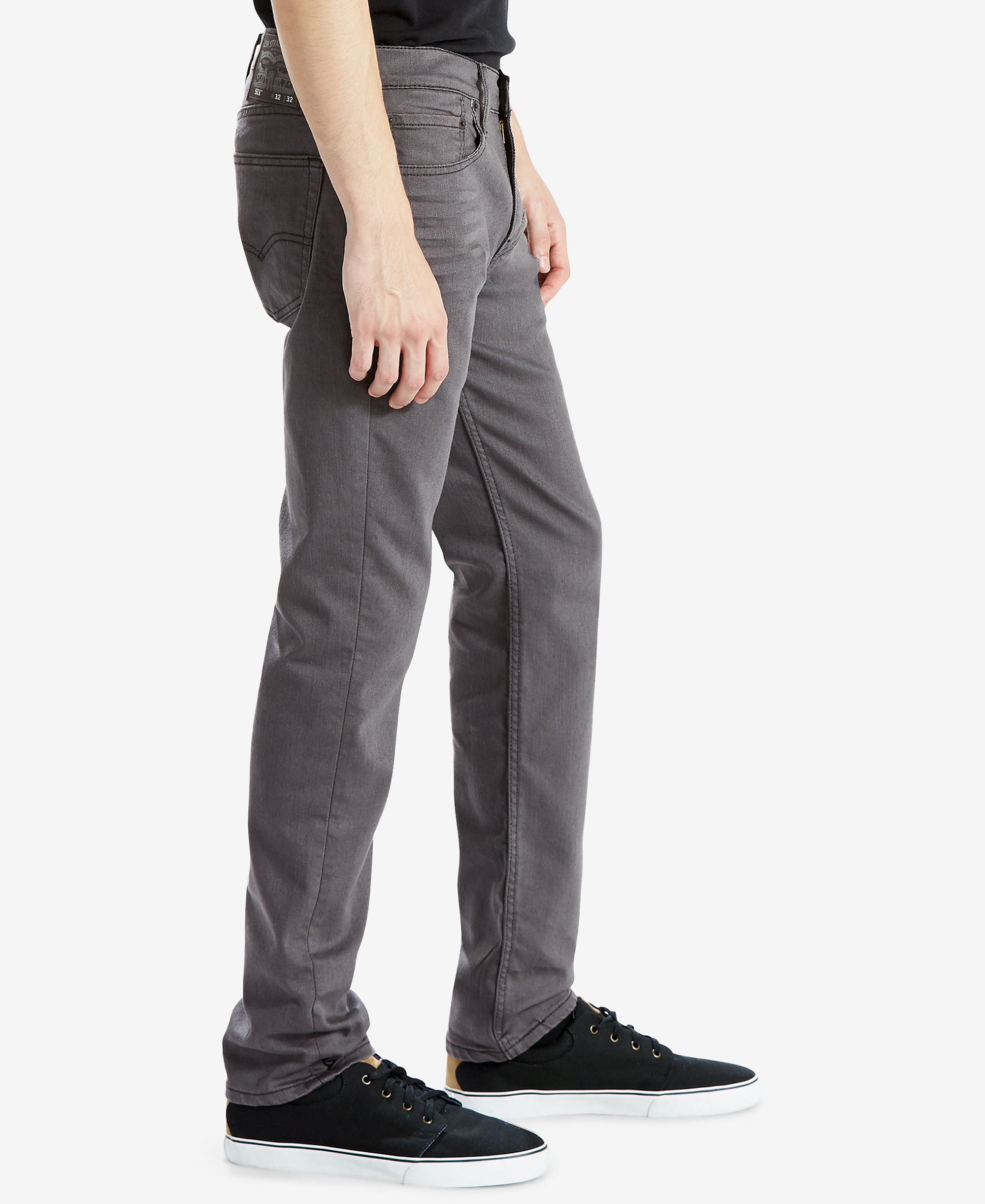 Levi's Men's 511™ Slim-Fit Jeans - Gray Black 3D