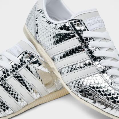 Women's adidas Originals Japan Croc Casual Shoes - Silver Metallic/Silver Metallic/White - Detail shot