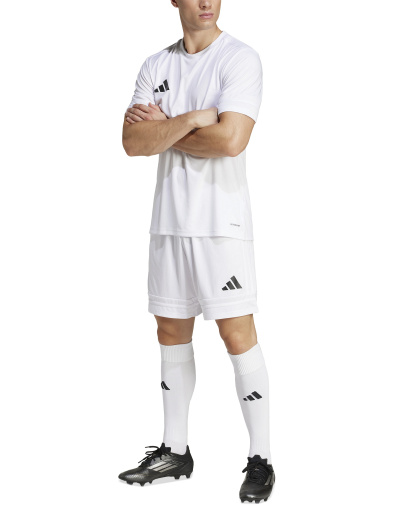 adidas Men's Regular-Fit Squad 25 Logo Shorts - White/whit