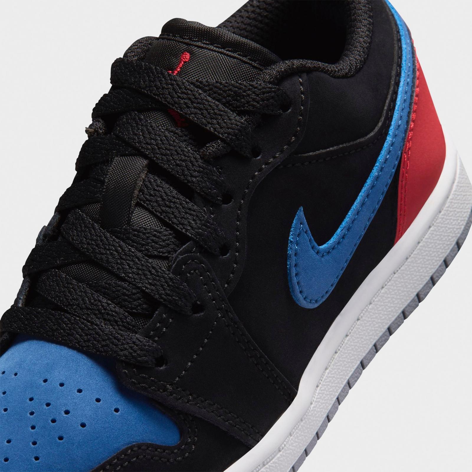 Little Kids' Air Jordan Retro 1 Low OG Casual Shoes - Black/True Blue/Varsity Red/Summit White - view 9